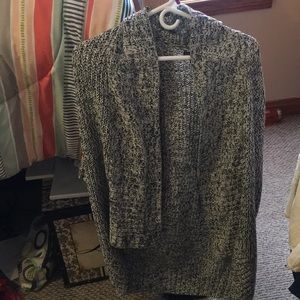 Express black and white cardigan